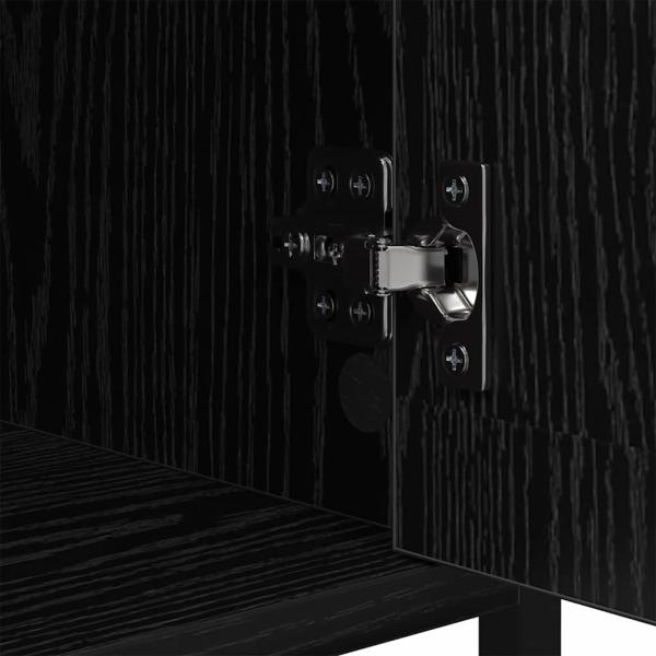 Nachttisch 2 pcs Schwarz Eichen-Optik 40 x 42 x 60cm