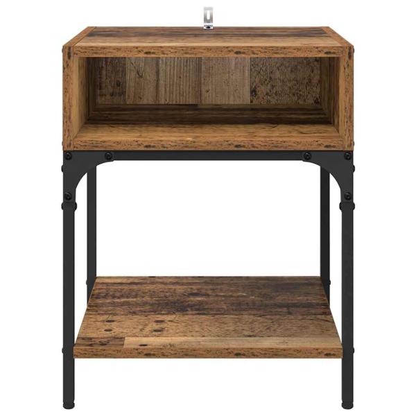 Nachttisch Altholz 40 x 40 x 50 cm Holzwerkstoff