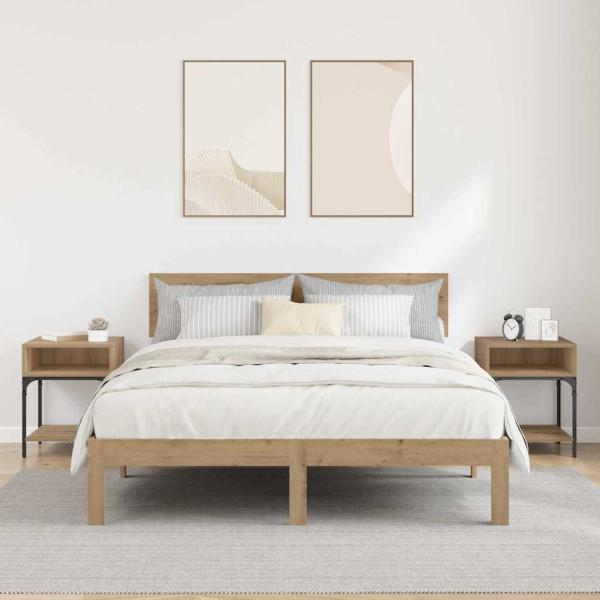 Nachttisch 2 pcs Artisan-Eiche 40 x 40 x 50 cm Holzwerkstoff