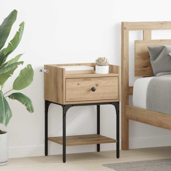 ARDEBO.de - Nachttisch 2 pcs Artisan-Eiche 40 x 29 x 60 cm Holzwerkstoff