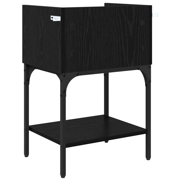 Nachttisch Schwarz Eichen-Optik 40 x 29 x 60 cm Holzwerkstoff