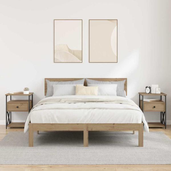 Nachttisch 2 pcs Artisan-Eiche 40 x 42 x 55 cm Holzwerkstoff