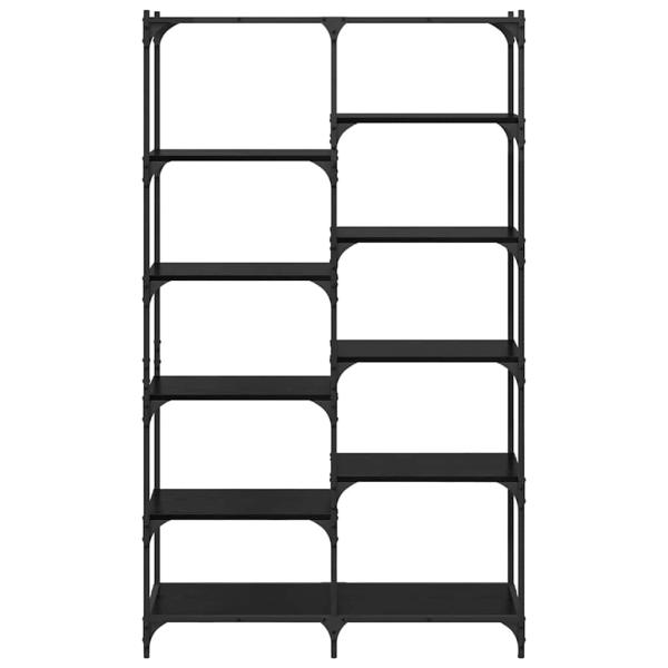 Regal Schwarz Eichen-Optik 100 x 32 x 170 cm Holzwerkstoff