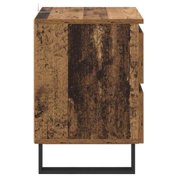 Nachttisch mit Schubladen Altholz 40 x 35 x 50 cm Holzwerkstoff