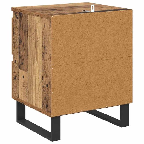 Nachttisch mit Schubladen Altholz 40 x 35 x 50 cm Holzwerkstoff