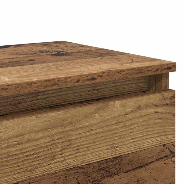 Nachttisch mit Schubladen Altholz 40 x 35 x 50 cm Holzwerkstoff