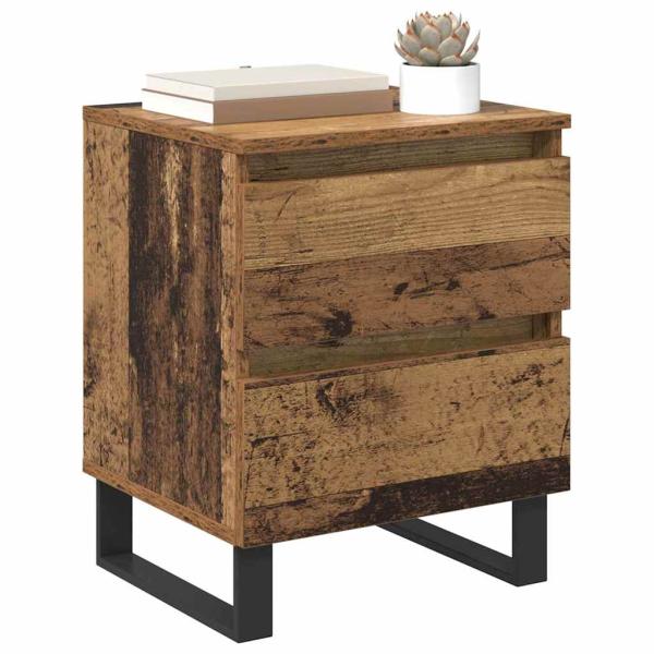 Nachttisch 2 pcs Altholz 40 x 35 x 50 cm Holzwerkstoff