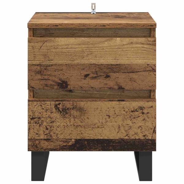 Nachttisch 2 pcs Altholz 40 x 35 x 50 cm Holzwerkstoff