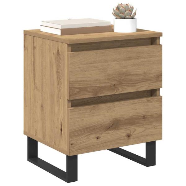 Nachttisch 2 pcs Artisan-Eiche 40 x 35 x 50 cm Holzwerkstoff