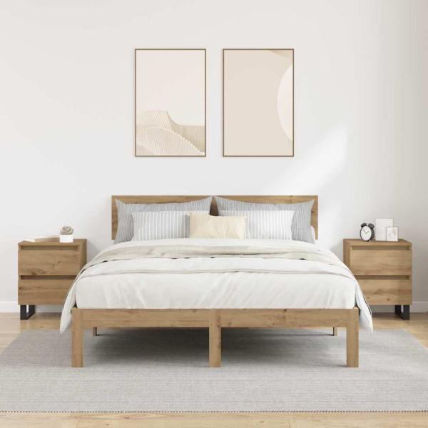 Nachttisch 2 pcs Artisan-Eiche 40 x 35 x 50 cm Holzwerkstoff