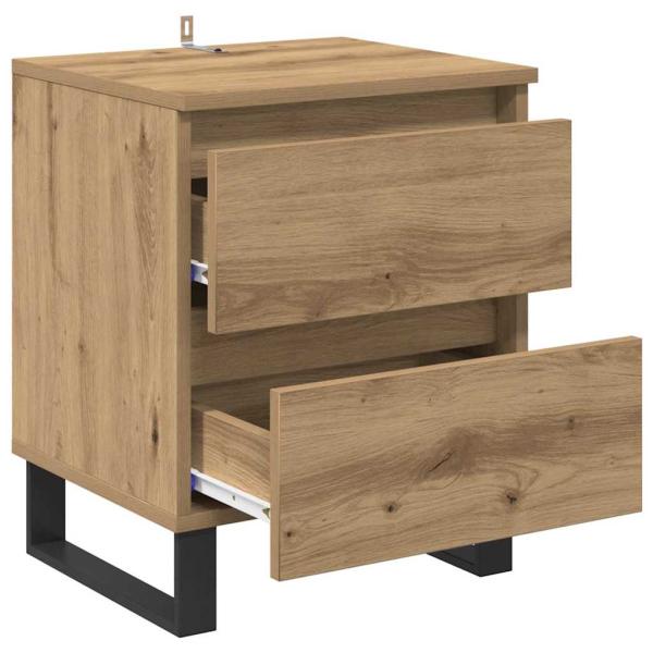Nachttisch 2 pcs Artisan-Eiche 40 x 35 x 50 cm Holzwerkstoff