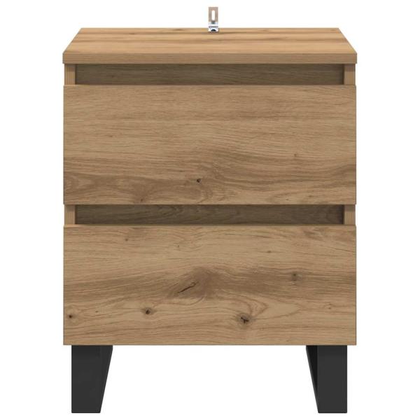 Nachttisch 2 pcs Artisan-Eiche 40 x 35 x 50 cm Holzwerkstoff