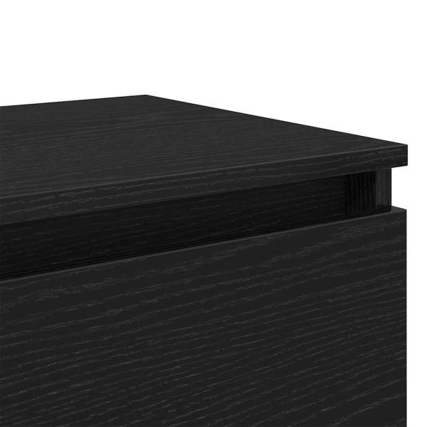 Nachttisch Schwarz Eichen-Optik 40 x 35 x 50 cm Holzwerkstoff