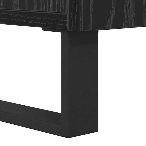 Nachttisch 2 pcs Schwarz Eichen-Optik 40 x 35 x 47,5 cm
