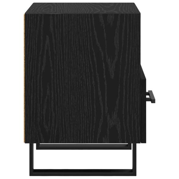 Nachttisch 2 pcs Schwarz Eichen-Optik 40 x 35 x 47,5 cm