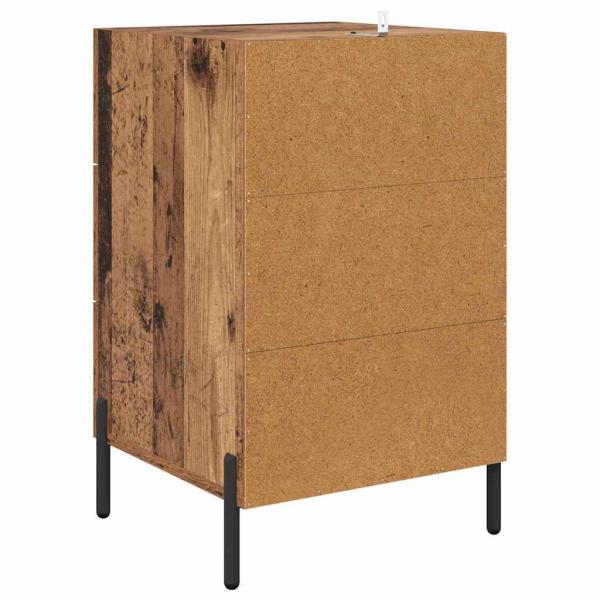 Nachttisch mit Schubladen Altholz 40 x 40 x 66 cm Holzwerkstoff