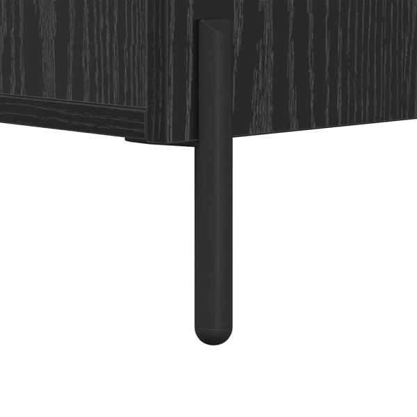 Nachttisch Schwarz Eichen-Optik 40 x 40 x 66 cm Holzwerkstoff