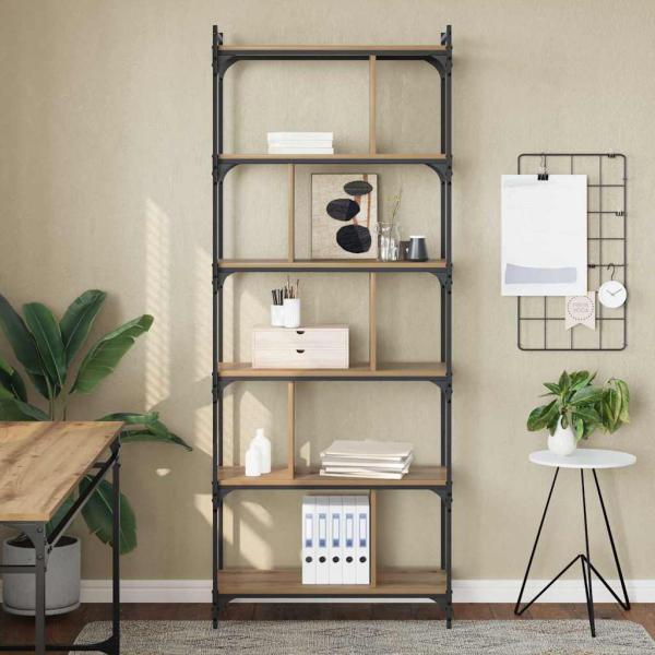 Bücherregal Artisan-Eiche 76 x 32 x 192 cm Holzwerkstoff