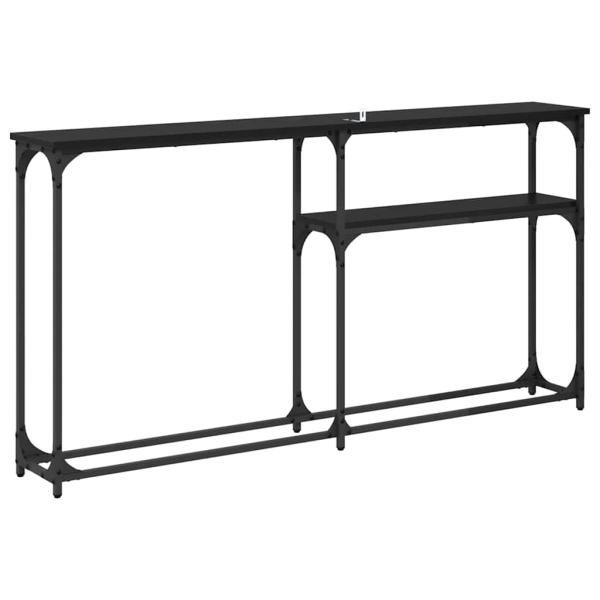Konsolentisch Schwarz Eichen-Optik 145x22.5x75cm Holzwerkstoff