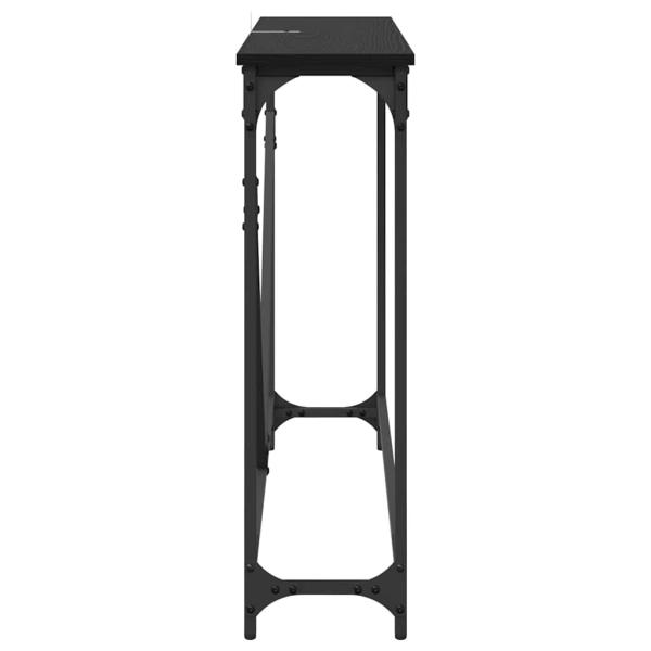 Konsolentisch Schwarz Eichen-Optik 102 x 22,5 x 75 cm