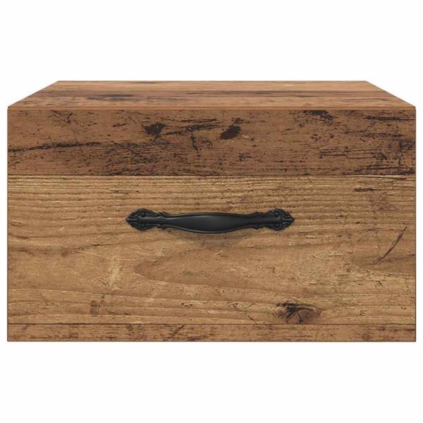 Nachttisch mit Schubladen Altholz 35 x 35 x 20 cm Holzwerkstoff
