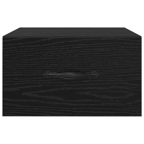 Nachttisch 2 pcs Schwarz Eichen-Optik 35 x 35 x 20 cm