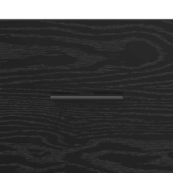 Nachttisch 2 pcs Schwarz Eichen-Optik 35 x 35 x 20 cm