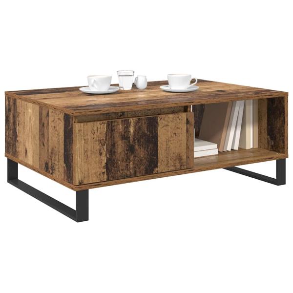 Couchtisch mit Schubladen Altholz 90 x 60 x 35 cm Holzwerkstoff