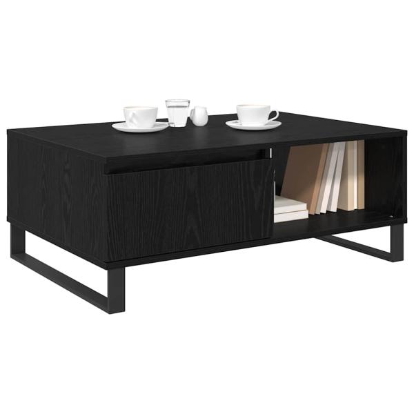 Couchtisch Schwarz Eichen-Optik 90 x 60 x 35 cm Holzwerkstoff