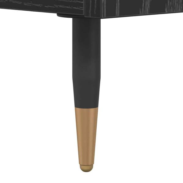 Nachttisch 2 pcs Schwarz Eichen-Optik 40 x 35 x 50 cm