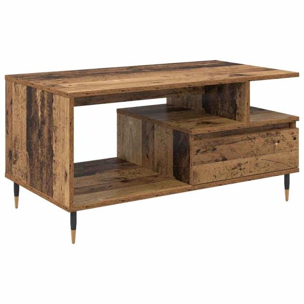 Couchtisch mit Schubladen Altholz 90 x 49 x 45 cm Holzwerkstoff