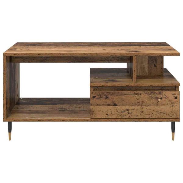 Couchtisch mit Schubladen Altholz 90 x 49 x 45 cm Holzwerkstoff