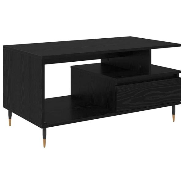 Couchtisch Schwarz Eichen-Optik 90 x 49 x 45 cm Holzwerkstoff