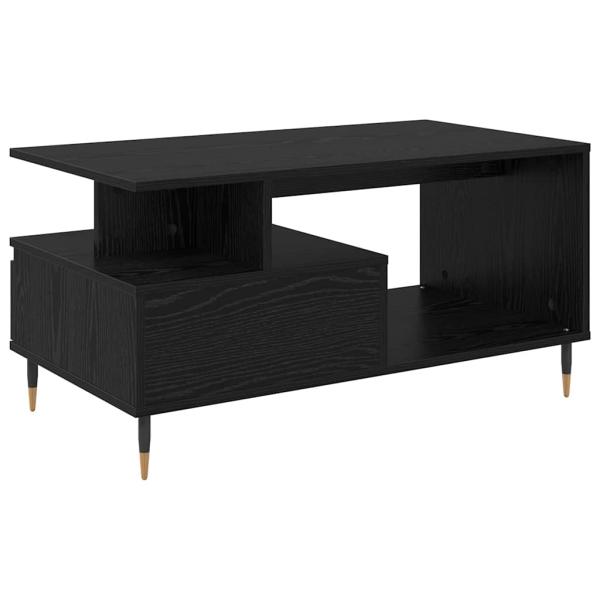 Couchtisch Schwarz Eichen-Optik 90 x 49 x 45 cm Holzwerkstoff