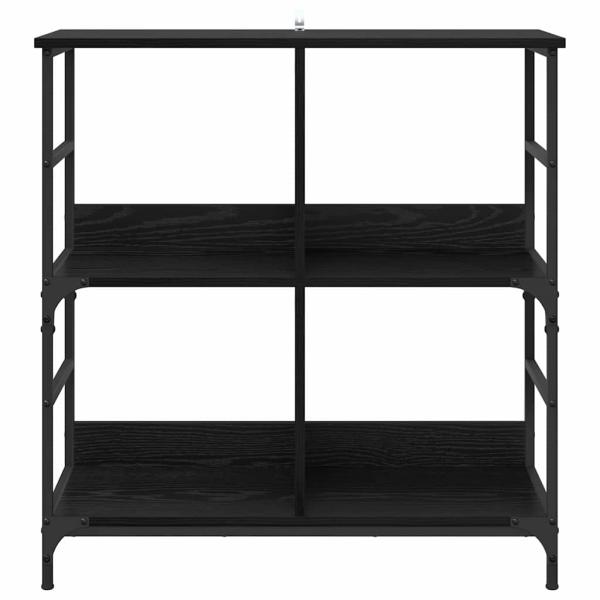 Regal Schwarz Eichen-Optik 78,5 x 33 x 82 cm Holzwerkstoff