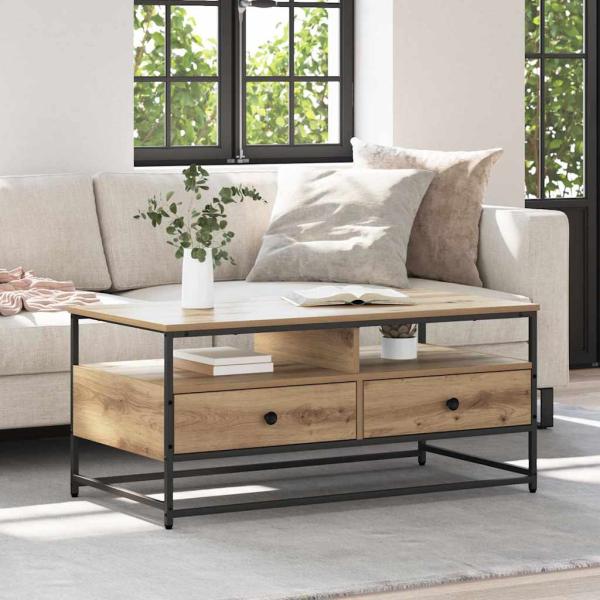 ARDEBO.de - Couchtisch Artisan-Eiche 100 x 51 x 45 cm Holzwerkstoff