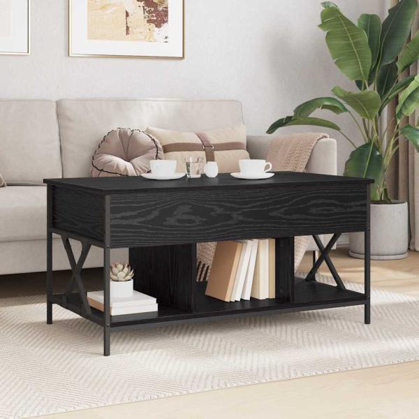Couchtisch Schwarz Eichen-Optik 100 x 55 x 50 cm Holzwerkstoff
