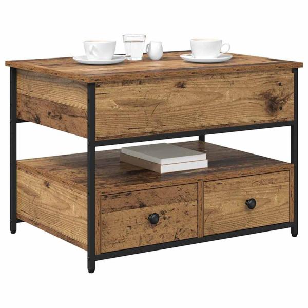 Couchtisch mit Schubladen Altholz 70x50x50cm Engineeredwood