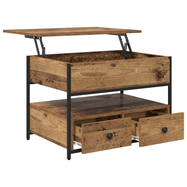 Couchtisch mit Schubladen Altholz 70x50x50cm Engineeredwood