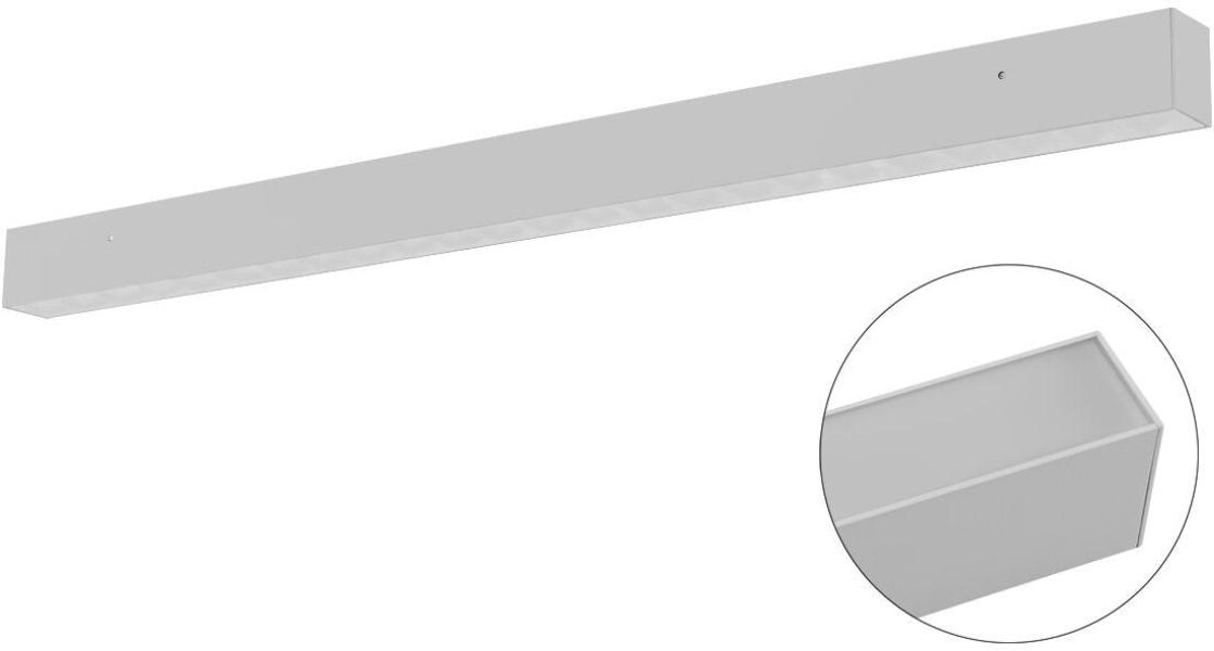 ARDEBO.de EVN MUNUS LED Anbauleuchte, IP20, 220-240V, 36W, silber (BALM12361425)