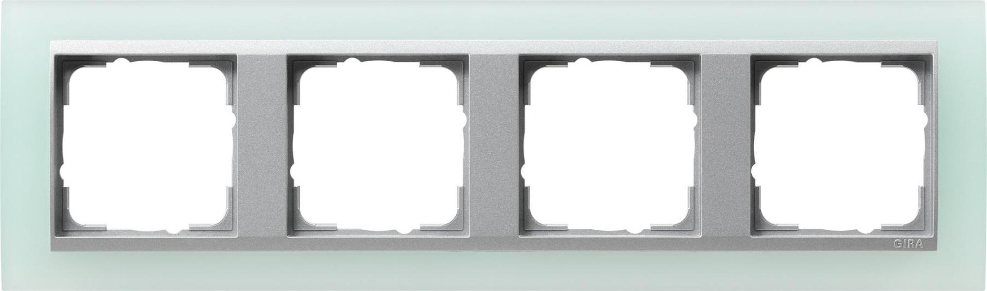 ARDEBO.de Gira 021451 Abdeckrahmen, bruchsicher 4fach für alu Zentraleinsätze