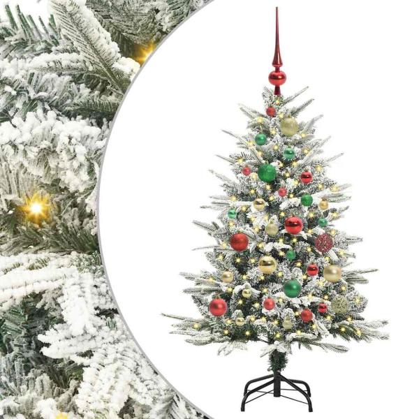 Künstlicher beleuchteter Weihnachtsbaum mit Kugel-Set Grün