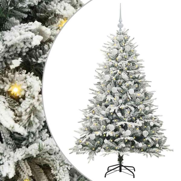 Künstlicher beleuchteter Weihnachtsbaum mit Kugel-Set Grün