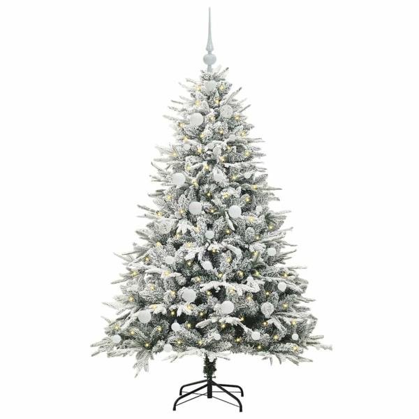 Künstlicher beleuchteter Weihnachtsbaum mit Kugel-Set Grün