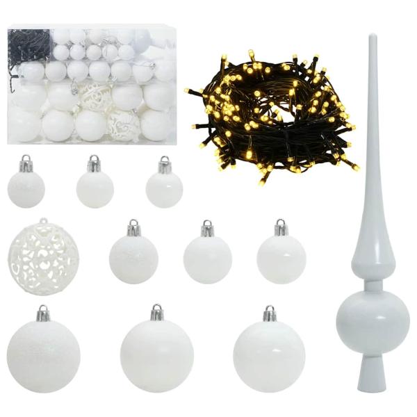 Künstlicher beleuchteter Weihnachtsbaum mit Kugel-Set Grün