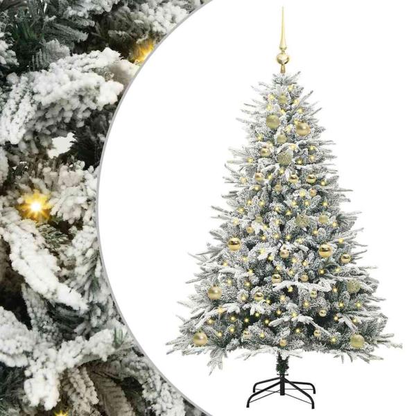 Künstlicher beleuchteter Weihnachtsbaum mit Kugel-Set Grün