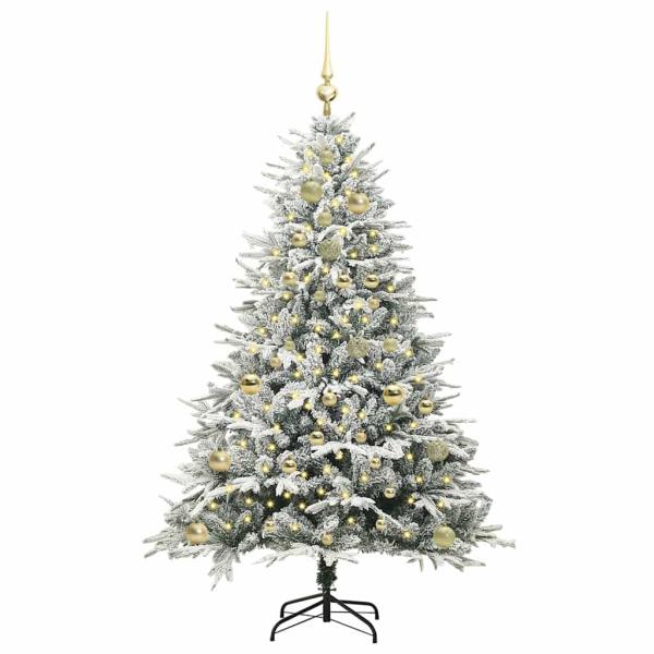 Künstlicher beleuchteter Weihnachtsbaum mit Kugel-Set Grün