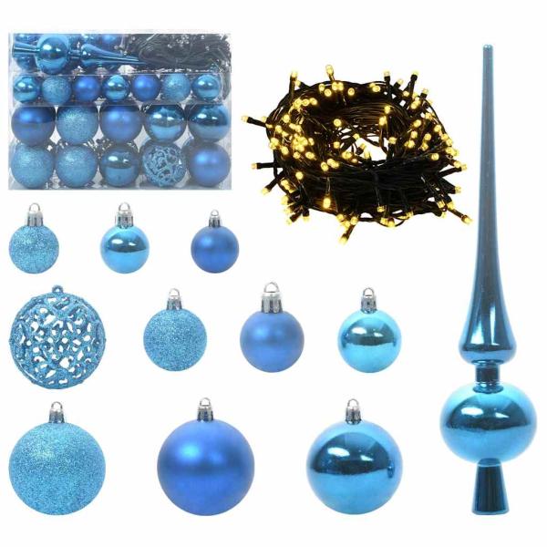 Künstlicher beleuchteter Weihnachtsbaum mit Kugel-Set Grün