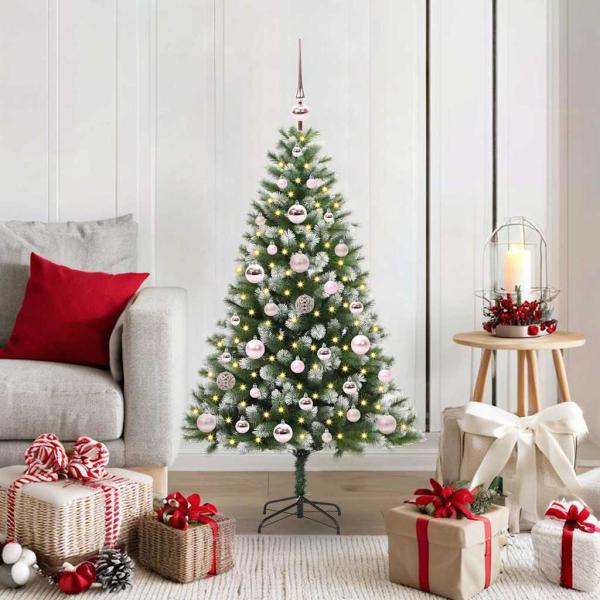 ARDEBO.de - Künstlicher Klapp Weihnachtsbaum mit Schneeüberzug 120 cm