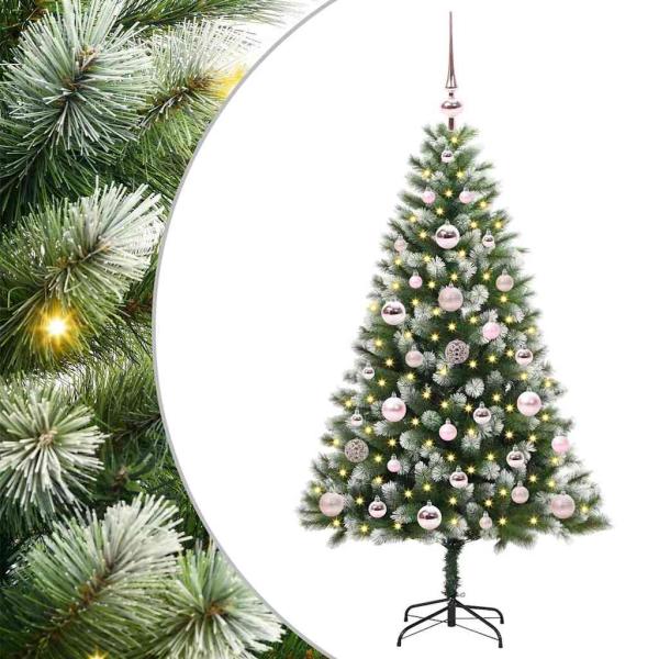 Künstlicher Klapp Weihnachtsbaum mit Schneeüberzug 120 cm